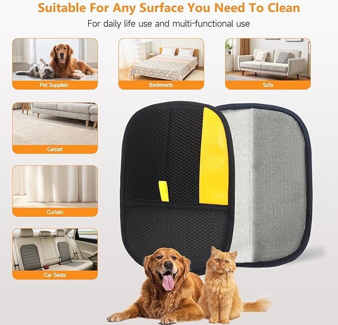 Pet Hair Removal Glove for Cats and Dogs - Electrostatic Pet Hair Remover Glove | The Magic Brush